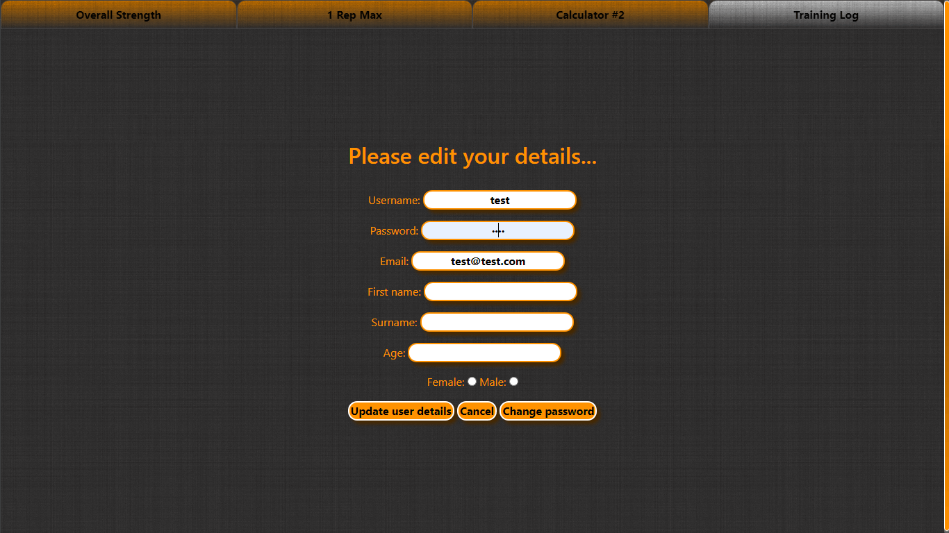 User details
